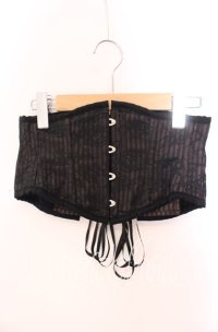 abilletage / ストライプレースコルセット  ブラウン×ブラック O-25-09-20-077-GO-TO-OW-OS