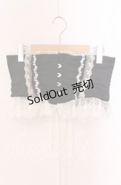 画像1: ATELIER PIERROT / Frill Short Corset 2 ブラック×ホワイト O-25-09-20-078-EL-TO-OW-OS