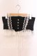 画像1: ATELIER PIERROT / Frill Short Corset 2 ブラック×ホワイト O-25-09-20-078-EL-TO-OW-OS (1)