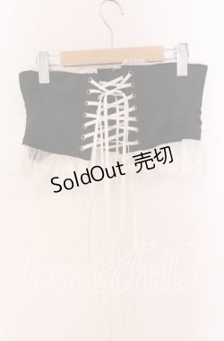 画像3: ATELIER PIERROT / Frill Short Corset 2 ブラック×ホワイト O-25-09-20-078-EL-TO-OW-OS