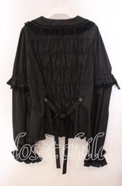 画像4: metamorphose / 【プラスサイズ】袖取り外し丸襟ブラウス 2 クロ O-25-09-20-094-ME-BL-OW-OS