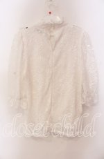 画像3: 【SALE】Ank Rouge / Vリボン配色レースプルオーバー M シロ O-25-09-20-096-CA-TO-OW-ZT162 (3)