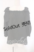 【SALE】an another angelus / ビッグリボンオフショルブラウス F クロ O-25-09-20-099-CA-BL-OW-ZT360