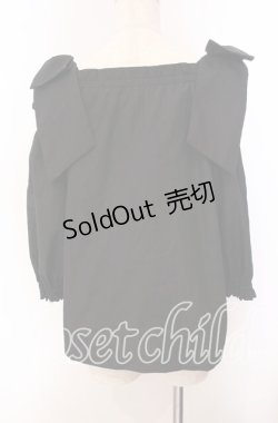 画像3: 【SALE】an another angelus / ビッグリボンオフショルブラウス F クロ O-25-09-20-099-CA-BL-OW-ZT360