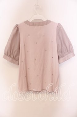 画像3: evelyn / ビジュー配色ボウタイトップス  ピンク O-25-09-20-104-LO-TO-OW-OS