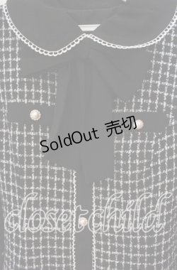 画像2: Secret Honey / バイカラーツイード長袖ワンピース 2 クロ O-25-09-20-105-CA-OP-OW-OS