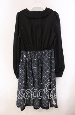 画像3: axes femme POETIQUE / クロミ/ティールームワンピース M クロ O-25-09-20-109-AX-OP-OW-OS
