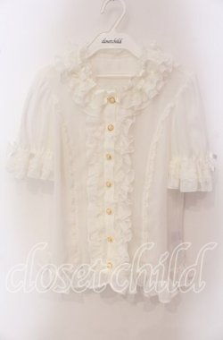 画像1: Angelic Pretty / Cute Ribbonシフォンブラウス  シロ O-25-09-20-110-AP-BL-OW-OS