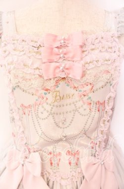 画像2: BABY,THE STARS SHINE BRIGHT / Marie-Antoinette〜華麗なる輝きに秘めた永遠の想い〜柄フリルジャンパースカート  ピンク O-25-09-20-010-BA-OP-OW-OS