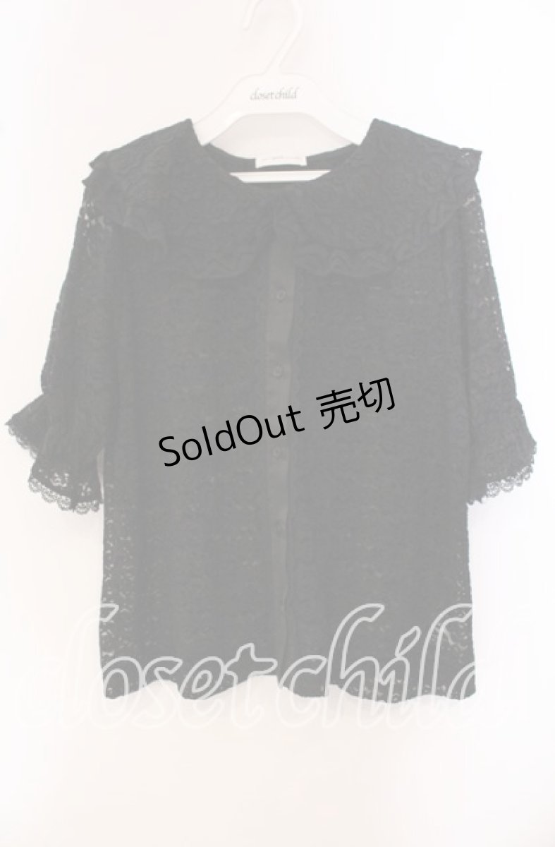画像1: 【SALE】m petit by misako / AOKレースブラウス M クロ O-25-09-20-112-LO-BL-OW-ZT361 (1)