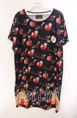 画像1: Enchantlic Enchantilly / 午後3時のクイーンバニーカットソーワンピース  クロ×アカ O-25-09-20-113-LO-OP-OW-OS