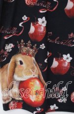 画像2: Enchantlic Enchantilly / 午後3時のクイーンバニーカットソーワンピース  クロ×アカ O-25-09-20-113-LO-OP-OW-OS (2)