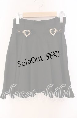 画像1: Rojita / ハートビジュバックルフレアスカート M クロ O-25-09-20-117-LO-SK-OW-OS