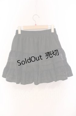 画像3: DearMyLoveRose / ティアードフリルバレリーナスカート L クロ O-25-09-20-118-EL-SK-OW-OS