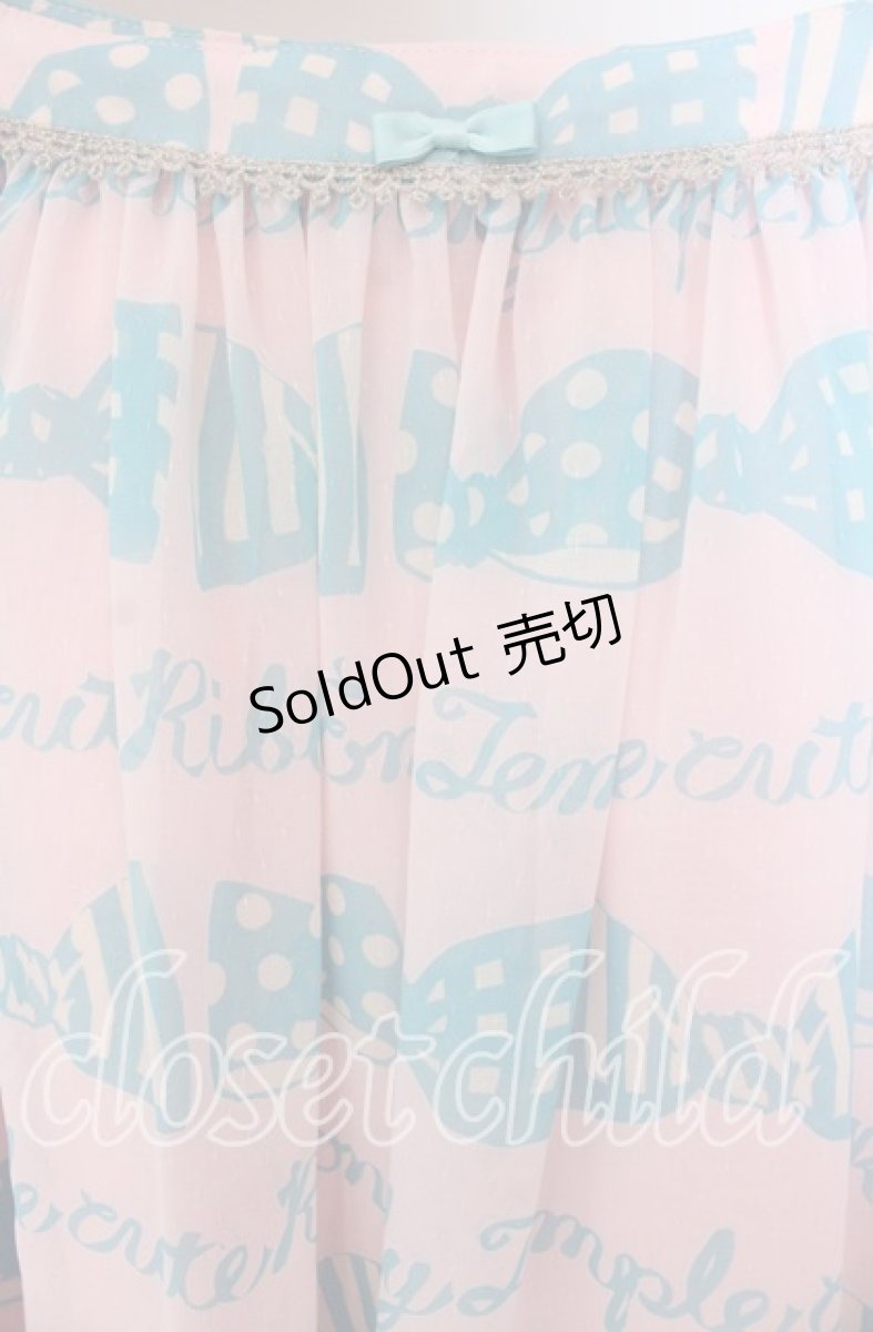 画像2: 【SALE】Emily Temple cute / リボン＆ロゴプリントスカート  ピンク O-25-09-20-119-ET-SK-OW-ZT456 (2)