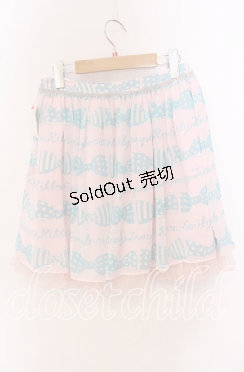 画像3: 【SALE】Emily Temple cute / リボン＆ロゴプリントスカート  ピンク O-25-09-20-119-ET-SK-OW-ZT456 (3)
