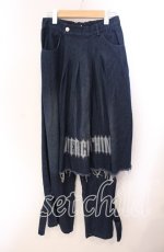 画像1: 【SALE】NieR CLOTHING / 取り外し可能フラップ付きWIDE DENIM PANTS パンツ  インディゴ O-25-09-20-125-PU-PA-IG-ZT094 (1)