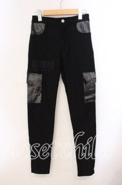 画像1: NieR Clothing / 6ポケットストレッチパンツ  ブラック O-25-09-20-126-PU-PA-IG-OS