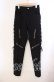 画像1: NieR Clothing / 高品質SIDE BRAID×4FAKE ZIP STYLISH PANTS パンツ  ブラック O-25-09-20-127-PU-PA-IG-OS (1)