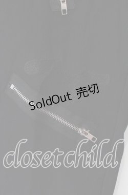 画像2: NieR Clothing / 高品質SIDE BRAID×4FAKE ZIP STYLISH PANTS パンツ  ブラック O-25-09-20-127-PU-PA-IG-ZT239