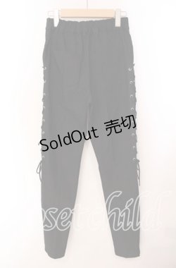 画像3: NieR Clothing / 高品質SIDE BRAID×4FAKE ZIP STYLISH PANTS パンツ  ブラック O-25-09-20-127-PU-PA-IG-ZT239