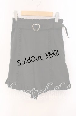 画像1: Amavel / ハートバックル付きフリルショーパン F クロ O-25-09-20-128-CA-PA-OW-OS