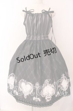 画像1: Enchantlic Enchantilly / トランプティータイムジャンパースカート  クロ O-25-09-20-014-LO-OP-OW-OS