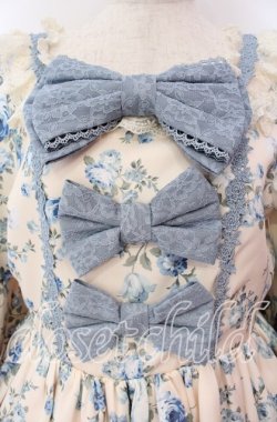 画像2: axes femme kawaii / アンティークローズ柄ワンピース 3L アイボリー×サックス O-25-09-20-017-AX-OP-OW-OS