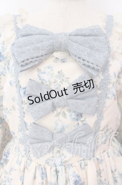 画像2: axes femme kawaii / アンティークローズ柄ワンピース 3L アイボリー×サックス O-25-09-20-017-AX-OP-OW-OS