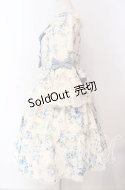 画像3: axes femme kawaii / アンティークローズ柄ワンピース 3L アイボリー×サックス O-25-09-20-017-AX-OP-OW-OS