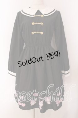 画像1: サンリオ / ナポレオンプリントワンピース M クロ O-25-09-20-020-EL-OP-OW-OS