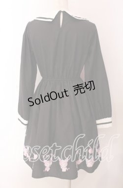 画像4: サンリオ / ナポレオンプリントワンピース M クロ O-25-09-20-020-EL-OP-OW-OS