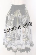 Triple fortune / カイザーカッツェスカート  ブラック×ホワイト O-25-09-20-023-EL-SK-OW-OS
