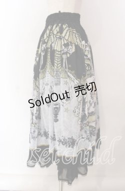 画像4: Triple fortune / カイザーカッツェスカート  ブラック×ホワイト O-25-09-20-023-EL-SK-OW-OS