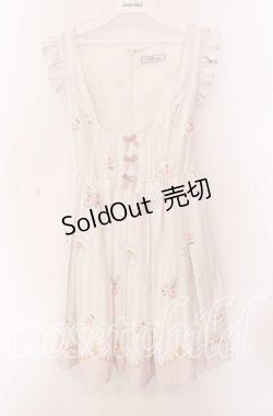 画像1: Ank Rouge / ローズティーカップジャンパースカート  ピンク×シロ O-25-09-20-025-CA-OP-IG-OS