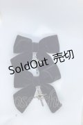 【SALE】Jamieエーエヌケー / クロスモチーフベロアリボンバレッタ  クロ O-25-09-21-002-LO-AC-IG-ZT488-F005
