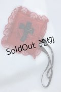 MARBLE / 十字架付きリバーシブルアイパッチ（眼帯）  赤×黒サテン×黒十字架 O-25-09-21-007-GO-ZA-IG-OS