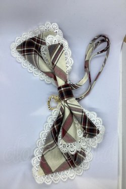 画像1: BABY,THE STARS SHINE BRIGHT / タータンチェックリボンタイ（2023年）  アイボリー O-25-09-21-009-BA-ZA-IG-OS