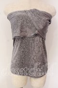 Qutie Frash / パイソンサラシトップス  グレー O-25-09-22-022-QU-TO-IG-OS