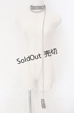 画像1: SEX POT ReVeNGe / ロゴプリントコネクトチョーカー&リスト  ブラック×ピンク O-25-09-22-025-SP-AC-IG-OS