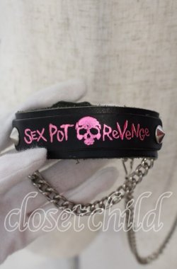 画像3: SEX POT ReVeNGe / ロゴプリントコネクトチョーカー&リスト  ブラック×ピンク O-25-09-22-025-SP-AC-IG-OS