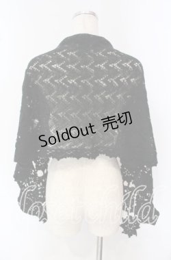 画像2: PINK HOUSE / クロッシェ使いモヘア混ストール  クロ O-25-09-22-028-LO-ZA-IG-OS