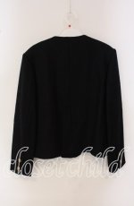 画像3: 【SALE】KANEKO ISAO / 花刺繍ノーカラージャケット  クロ O-25-09-22-031-EL-JA-OW-ZT054 (3)