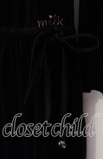 画像2: 【SALE】MILK / ベロアワンピース  クロ O-25-09-22-034-ML-OP-IG-ZT382 (2)