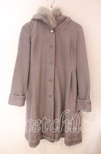 axes femme / バラ刺繍フード付コート L グレー O-25-09-22-035-AX-CO-OW-ZT-C016