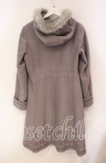 画像3: 【SALE】axes femme / バラ刺繍フード付コート L グレー O-25-09-22-035-AX-CO-OW-ZTC016 (3)