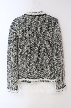 画像3: INGEBORG / モコモコニットカーディガン  クロ×シロ O-25-09-22-040-LO-TO-IG-OS