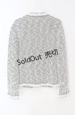 画像3: INGEBORG / モコモコニットカーディガン  クロ×シロ O-25-09-22-040-LO-TO-IG-OS