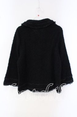 画像3: INGEBORG / 襟付きフワフワカーディガン 11 クロ O-25-09-22-044-LO-TO-IG-OS