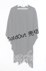 NieR Clothing / 2WAYポケット付きケープ風ニットカーディガン【BLACK】  ブラック O-25-09-22-045-PU-TO-IG-ZT320